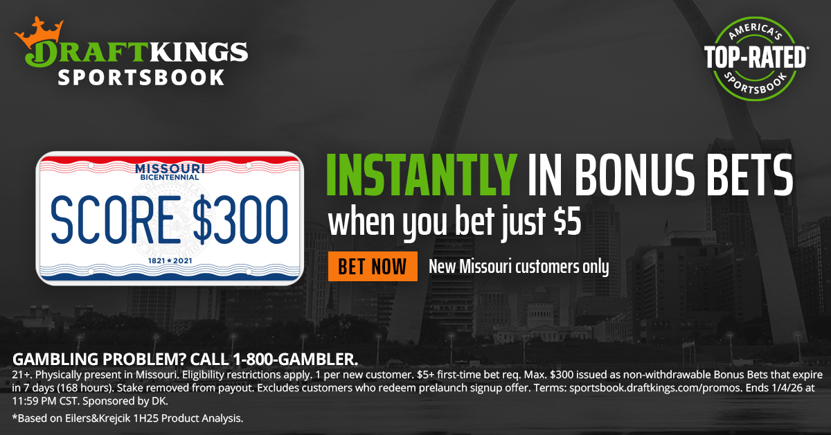 DraftKings Missouri $300 Bonus Bets Instantly