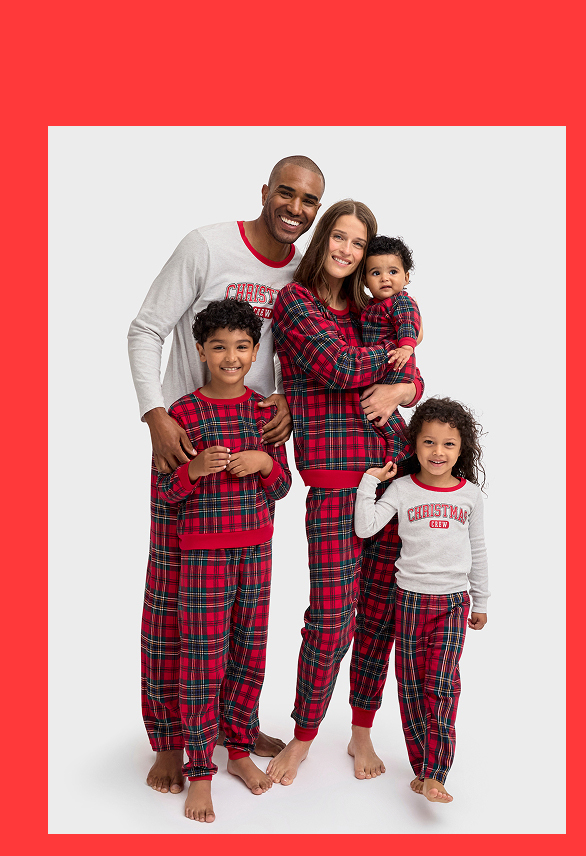 Coordinating Family Pajamas - Christmas Crew Plaid Collection