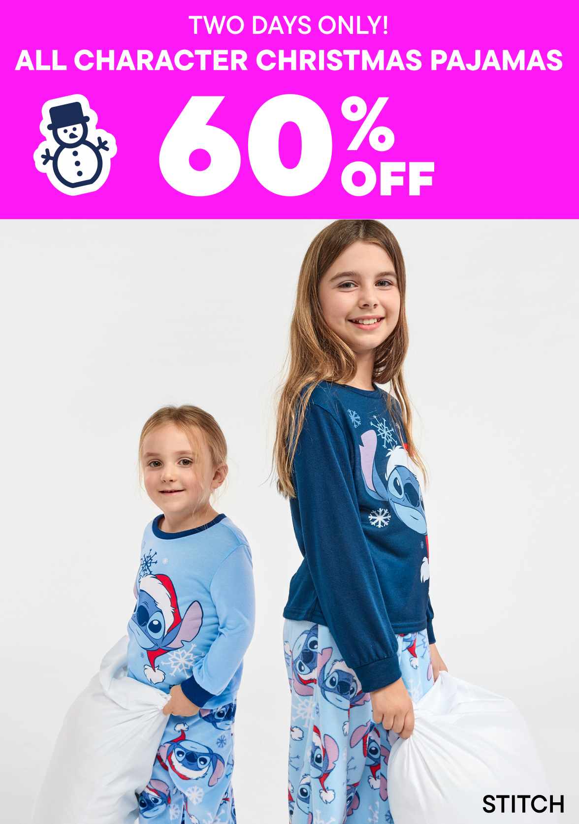 60% off Character Shop Pajamas