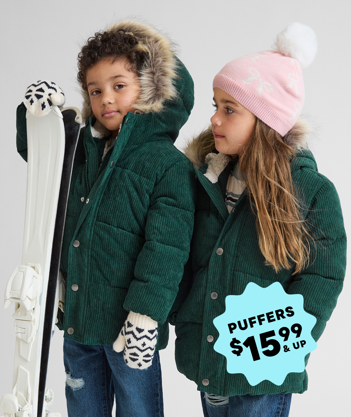 Up to 70% Off Outerwear + $15.99 & Up Puffers