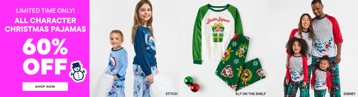 60% off Characeter Pajamas