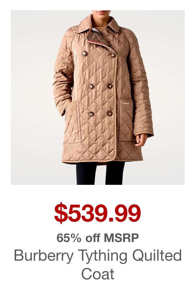 Burberry Tything Quilted Coat