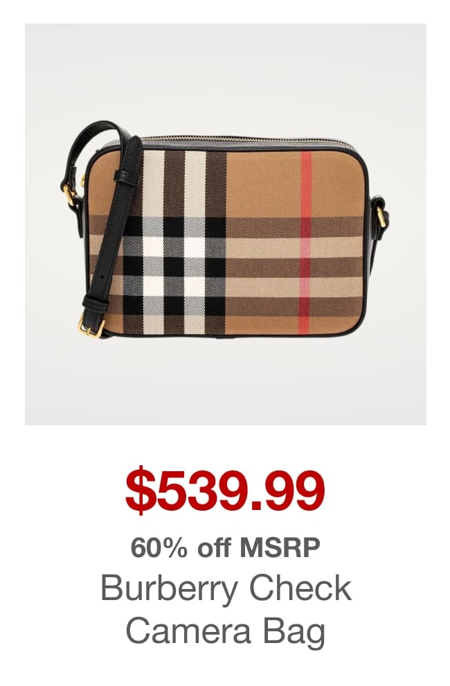 Burberry Check Camera Bag