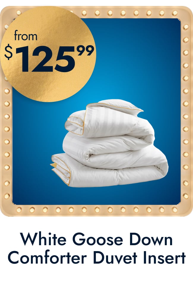 All Season 600 Fill Power 500 TC White Goose Down Comforter Duvet Insert