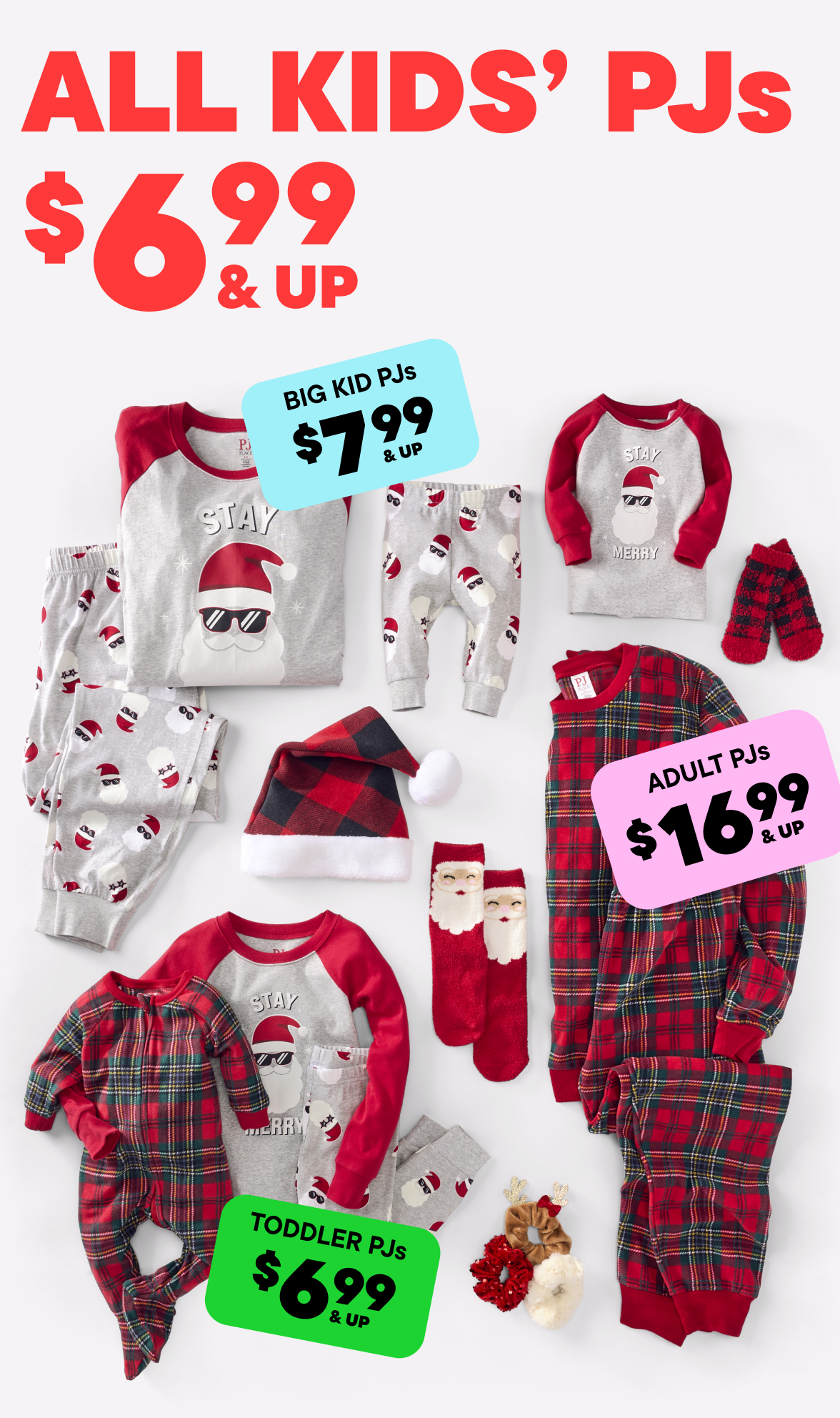 $6.99 & Up All Kids Pajamas