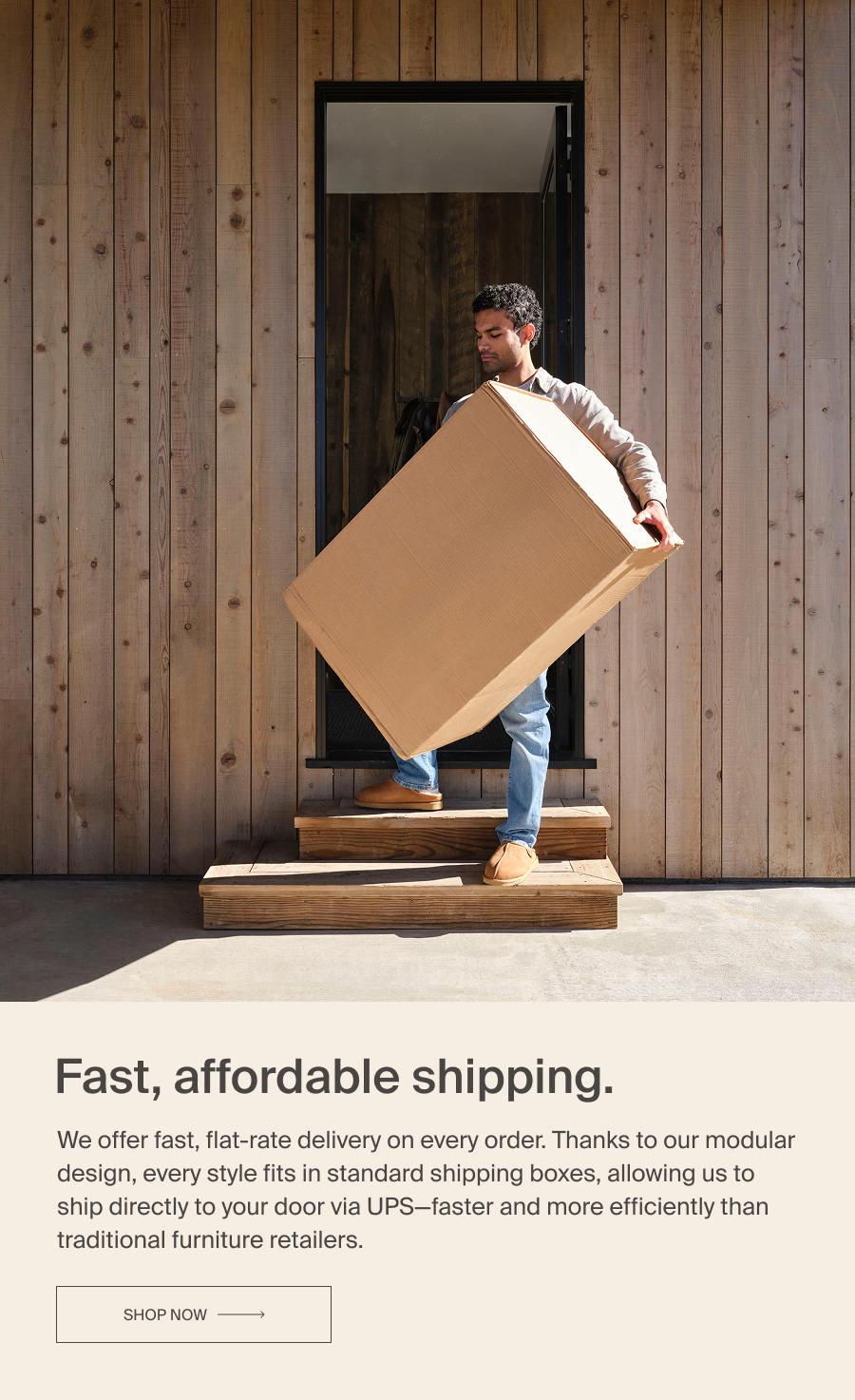 Fast, affordable shipping