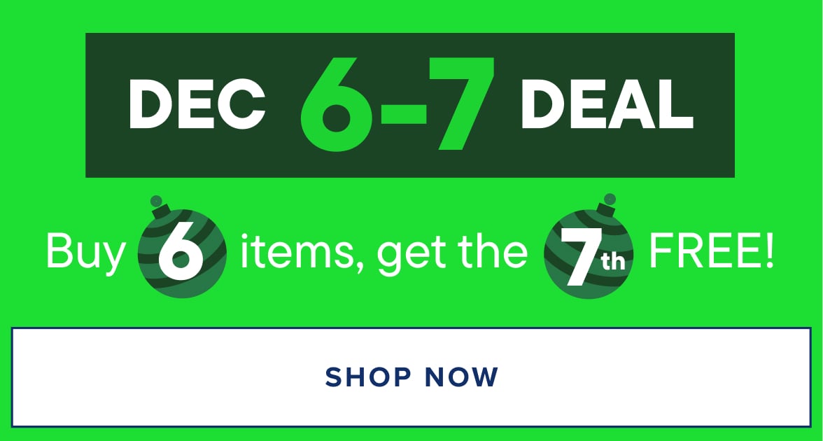 Buy 6 Items, get the 7th Free