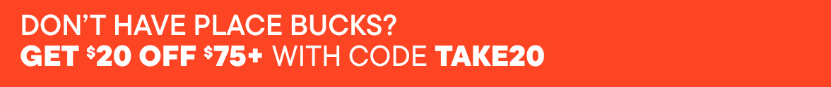 $20 off $75+ order with code TAKE20