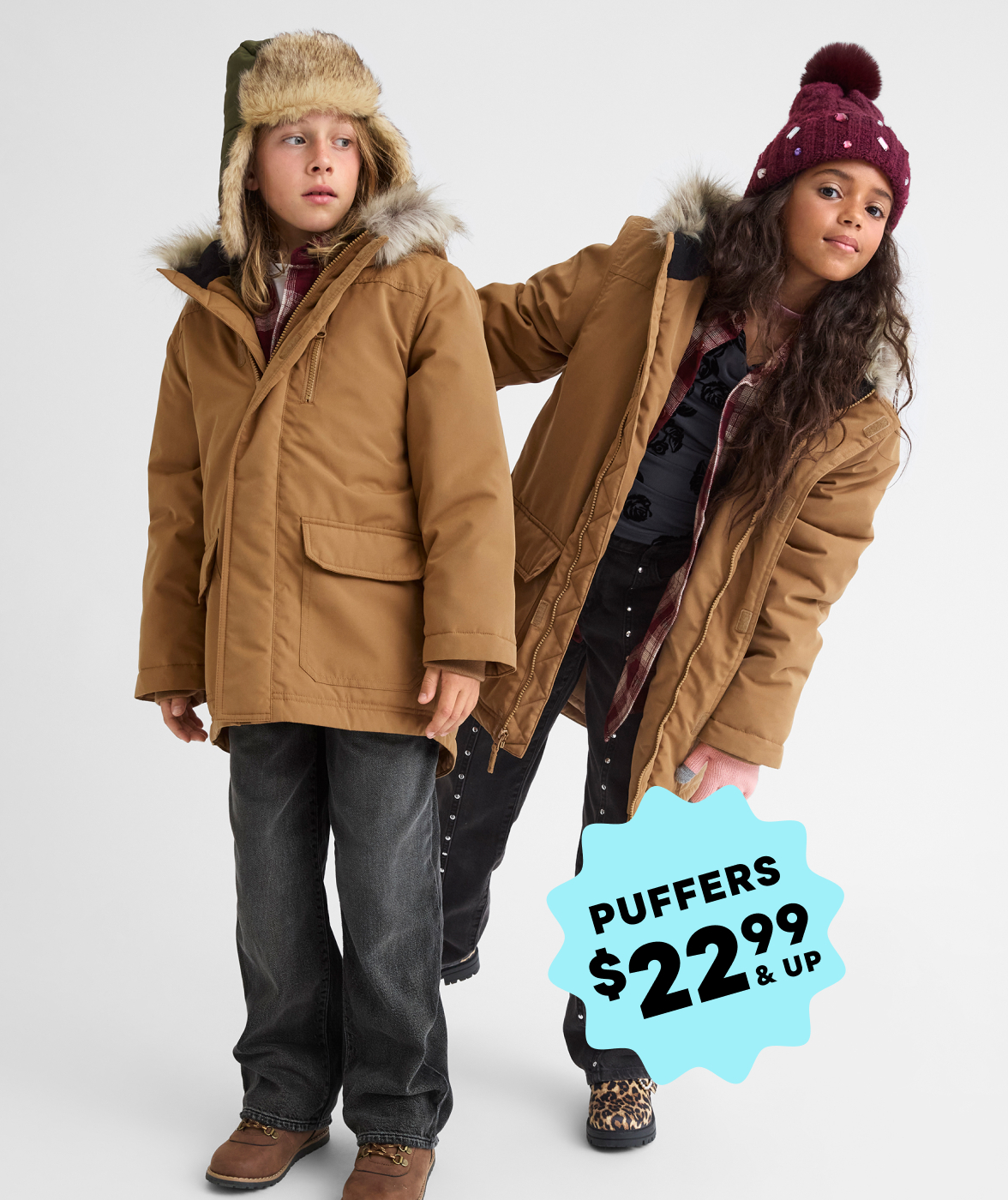 Up to 70% Off Outerwear + $22.99 & Up Puffers