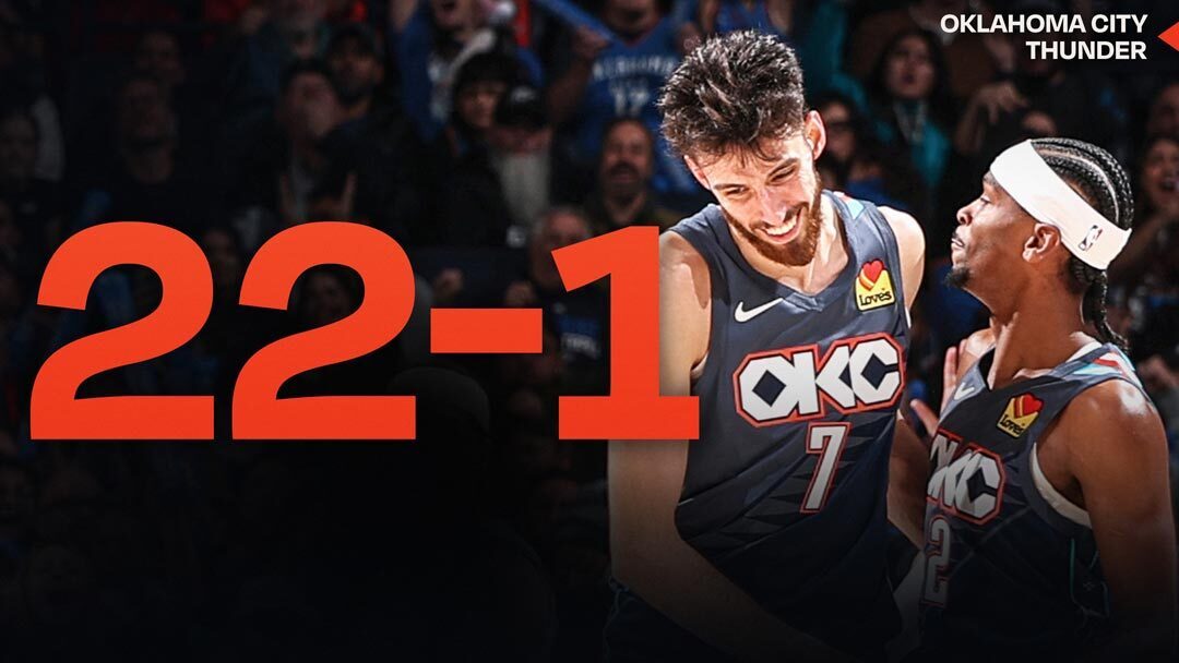 OKC Thunder are 22-1