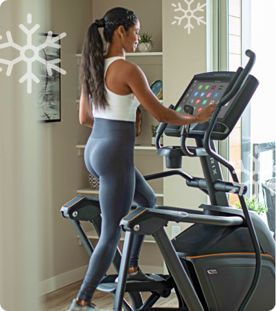 Female working out on Matrix A50 elliptical