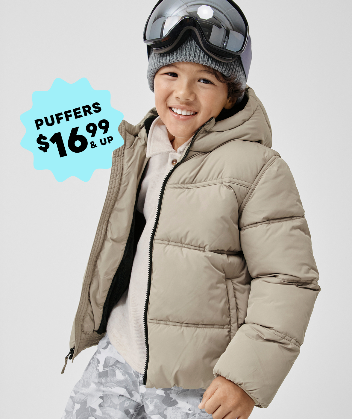 Up to 60% Off Outerwear + $16.99 & Up Puffers