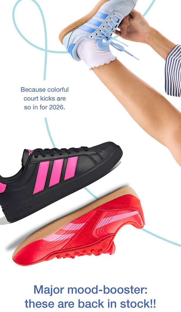 Because colorful court kicks are so in for 2026.