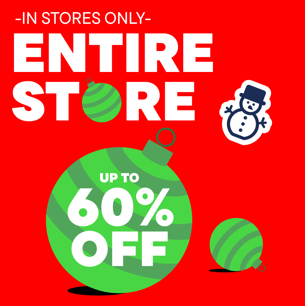 Up to 60% Off Entire Store 