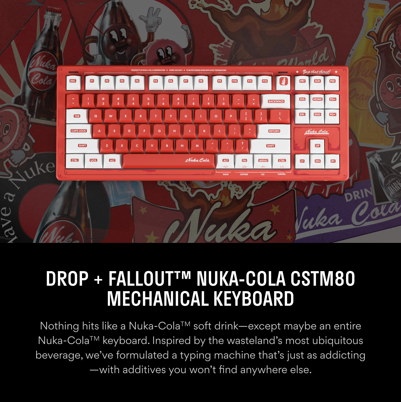 Drop + Fallout™ Nuka-Cola CSTM80 Mechanical Keyboard