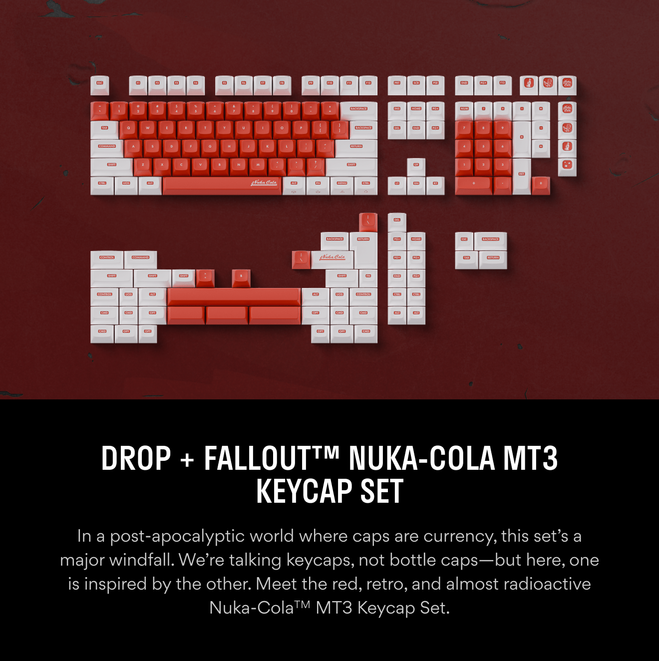 Drop + Fallout™ Nuka-Cola MT3 Keycap Set