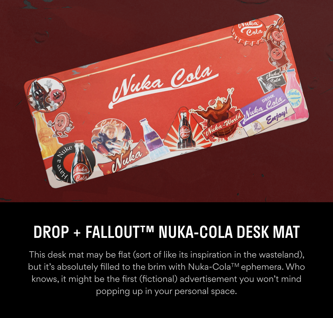 Drop + Fallout™ Nuka-Cola Desk Mat