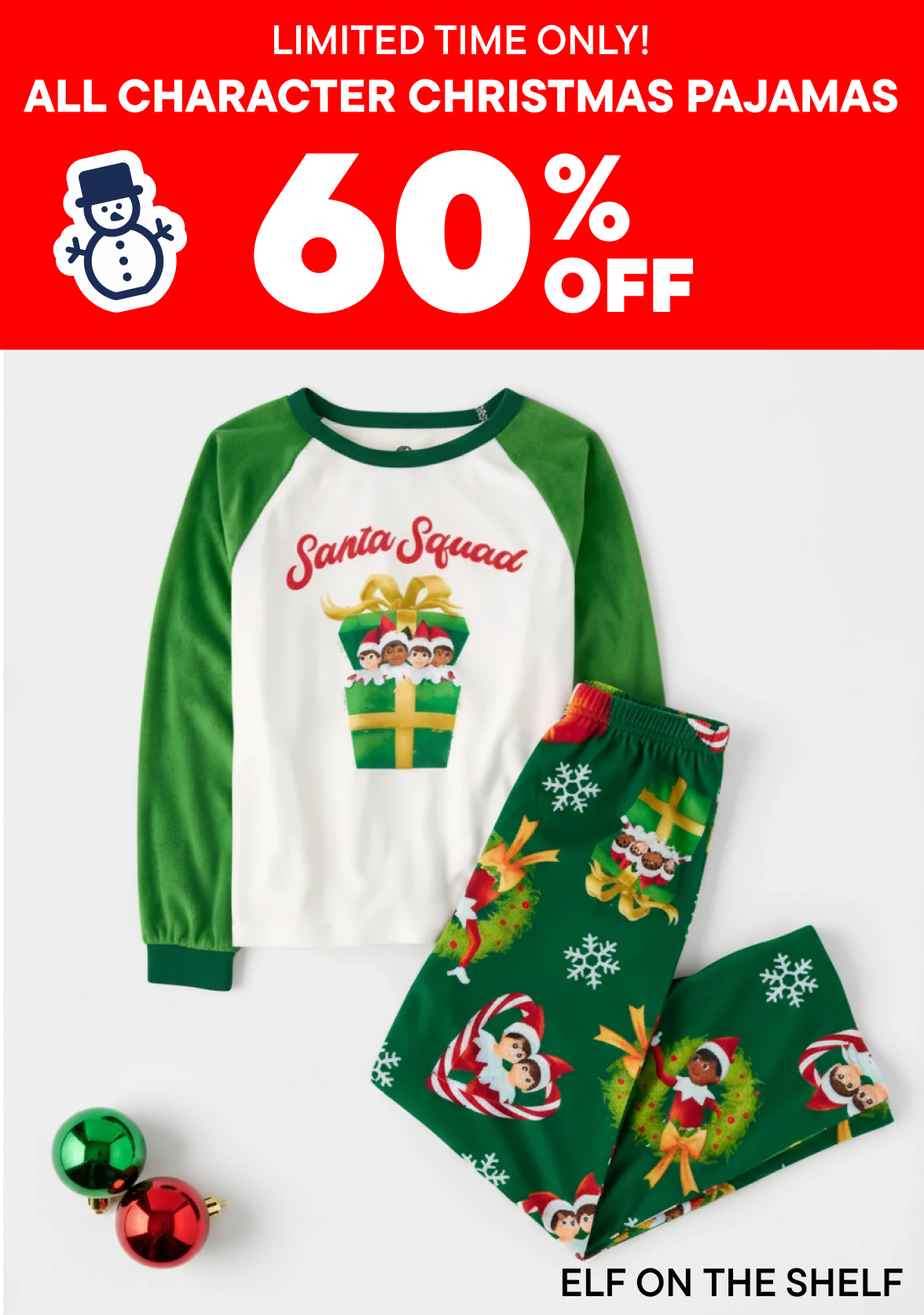 60% off Characeter Pajamas
