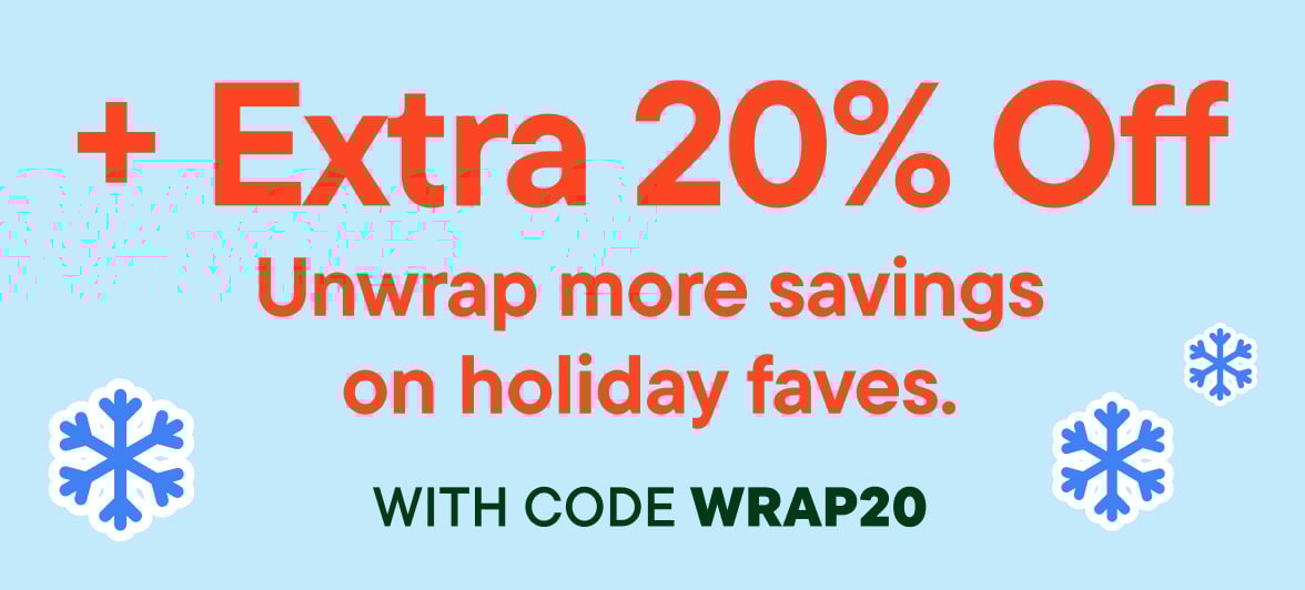 Extra 20% Off Select Styles with code WRAP20 
