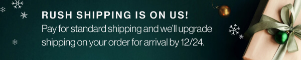 Rush shipping is on us! Pay for standard shipping 