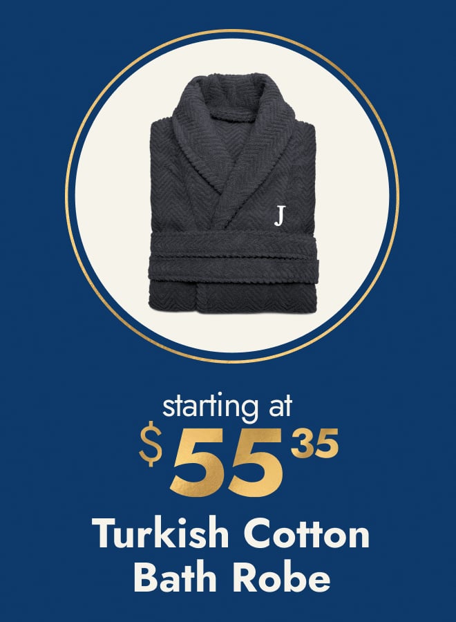 Authentic Hotel and Spa Turkish Cotton Charcoal Monogrammed Unisex Bath Robe