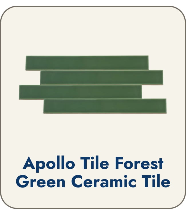 Apollo tile Horizonte Glossy Forest Green Ceramic Tile