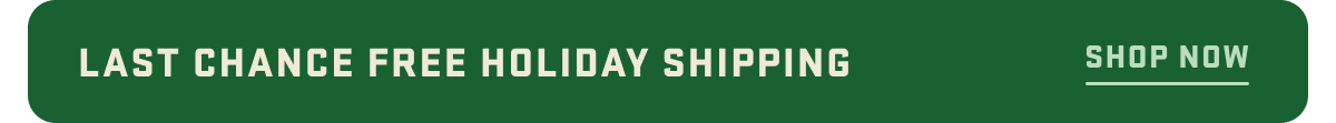 Free Holiday Shipping Ending Soon