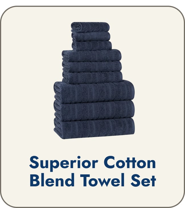 Superior Mika Smart Twist Viscose Cotton Blend 9 Piece Towel Set