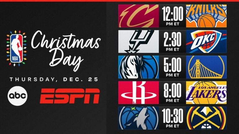 Christmas Day schedule