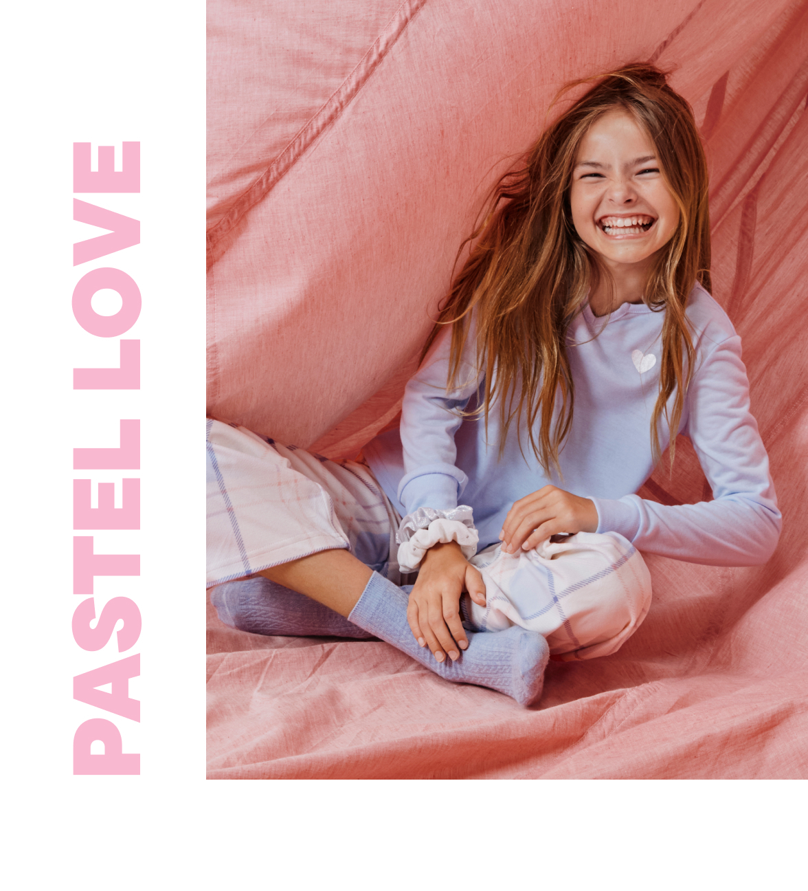 Girls Plaid Pajamas - blue