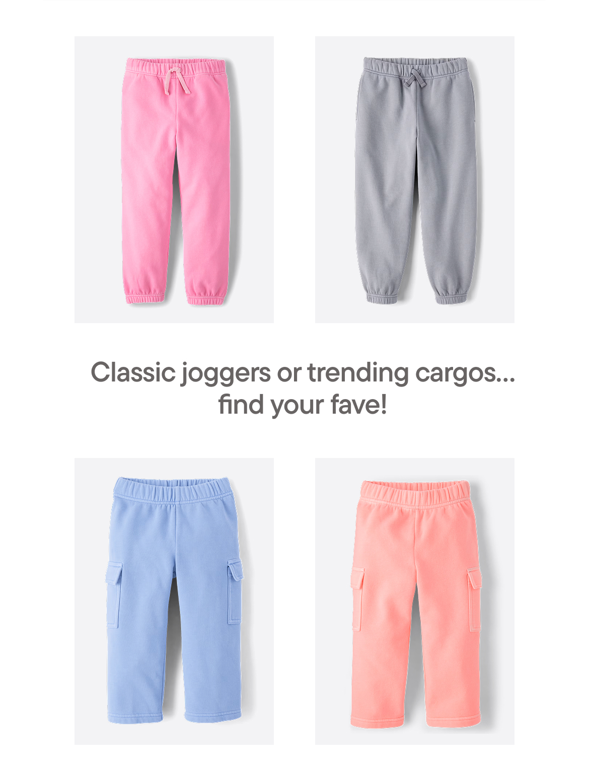 Classic joggers or trending cargos