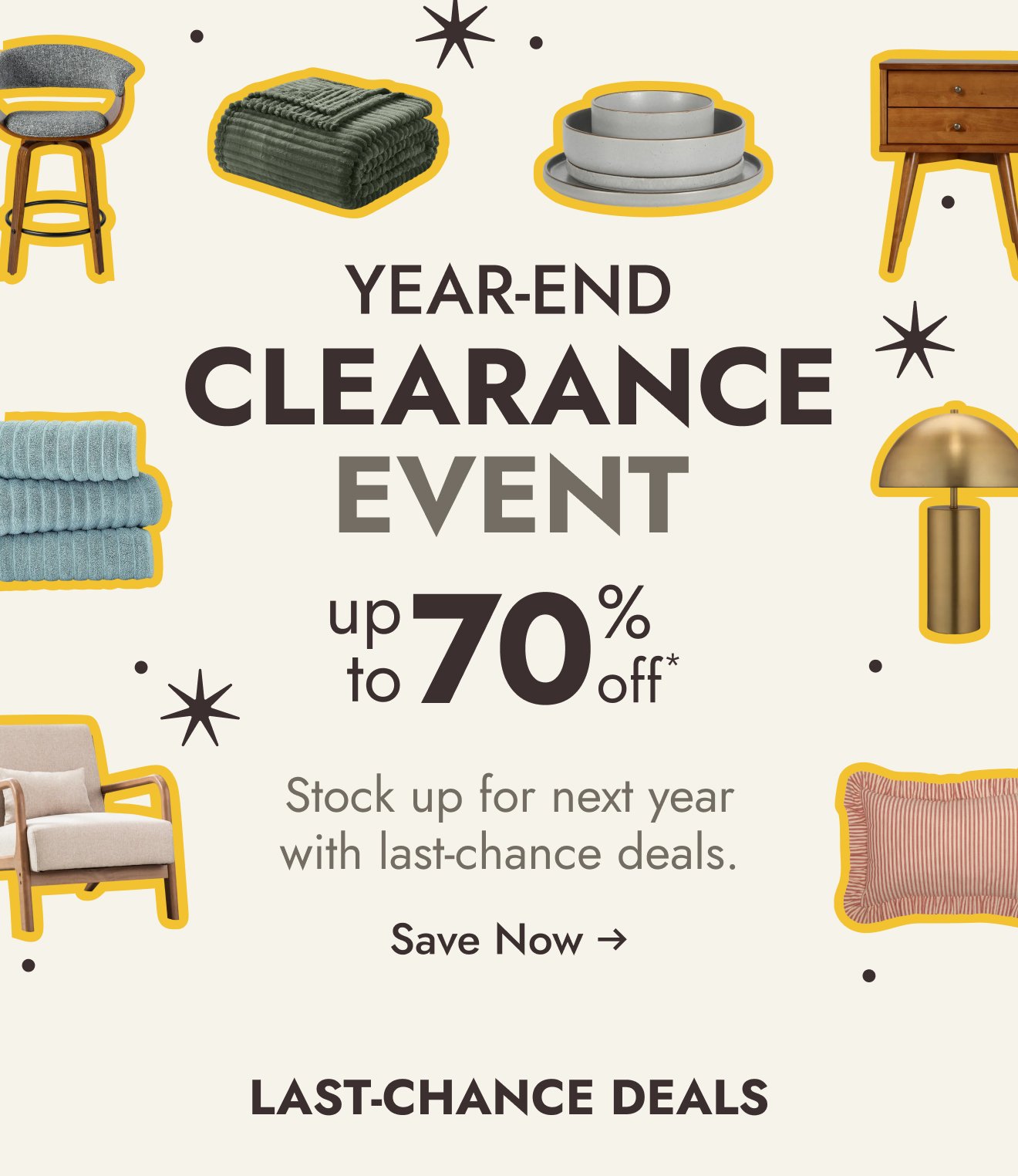 Our Year-End Clearance event