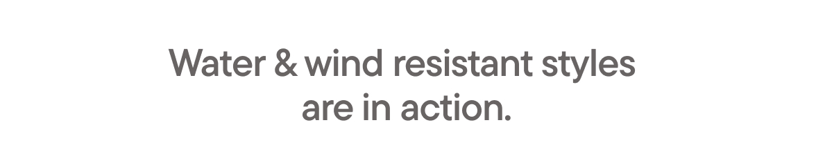 Water &wind resistant 