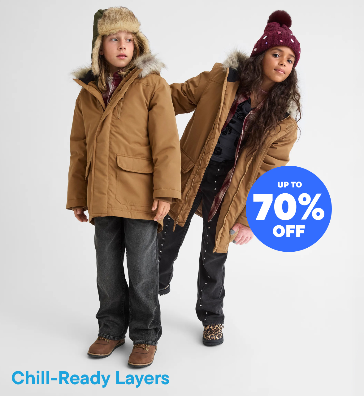 Up to 70% off Outerwear