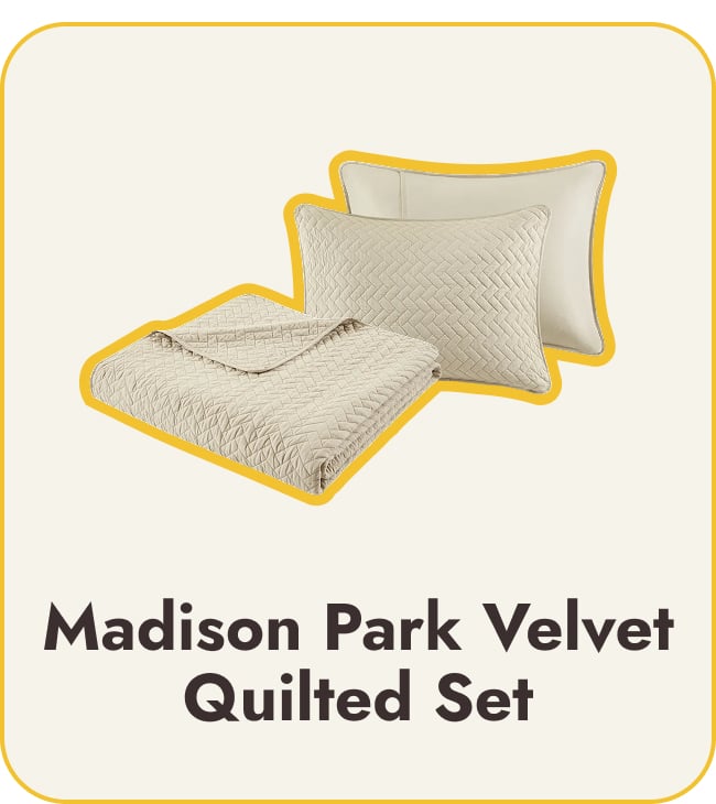 Madison Park Signature Velvet Touch Luxurious Oversized Quilted Set - Queen