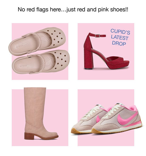 No red flags here... just red and pink shoes!!