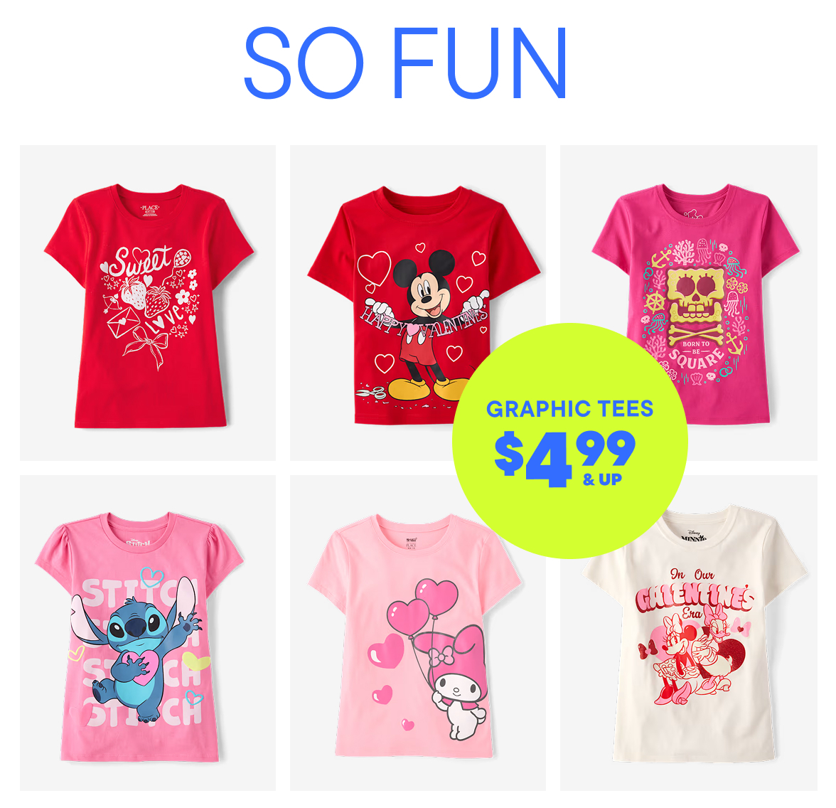 $4.99 & Up Graphic Tees