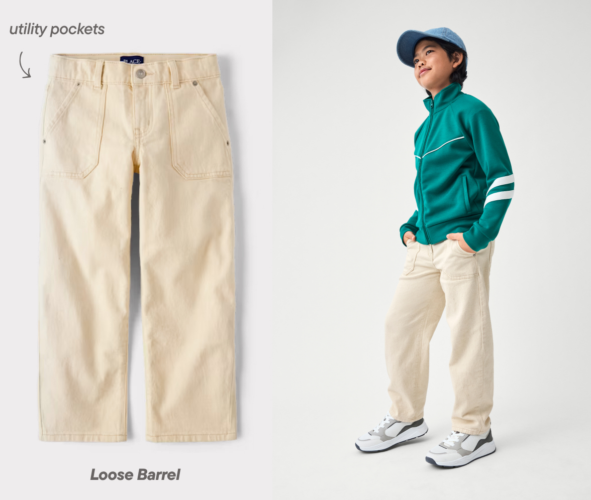 Boys Loose Barrel Jeans