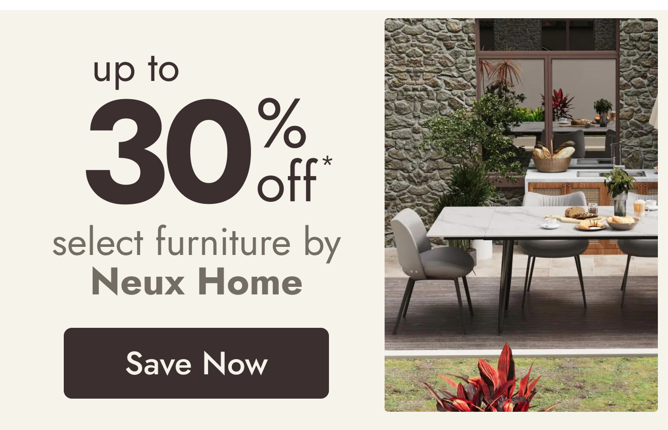 Up To 30% Off Select Furniture by Neux Home
