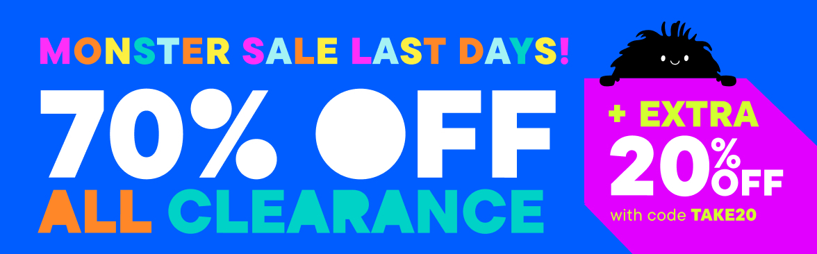 70% off Clearance + Extra 20% off with code TAKE20