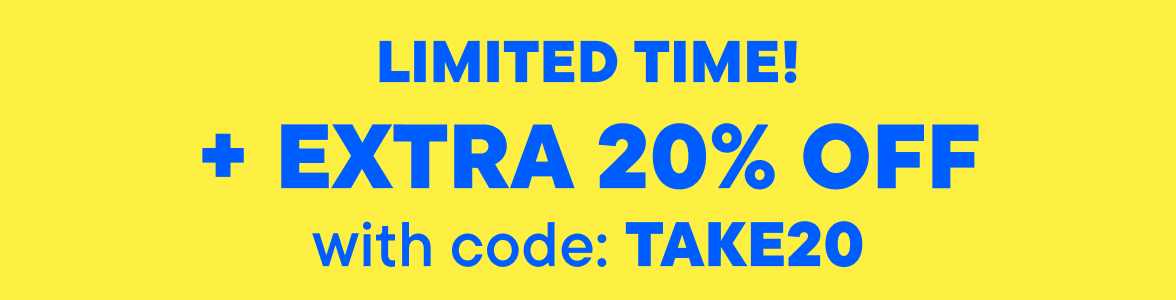 70% off Clearance + Extra 20% off with code TAKE20