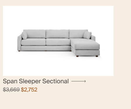 Span Sleeper Storage Sectional with Reversible Chaise