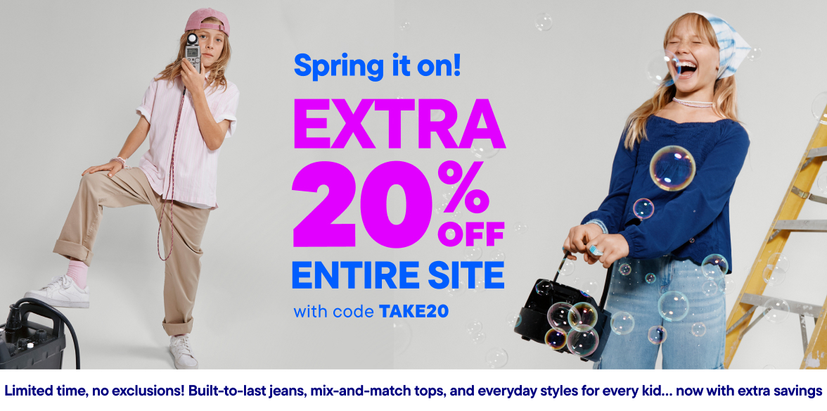 Extra 20% off Entire Site with code TAKE20