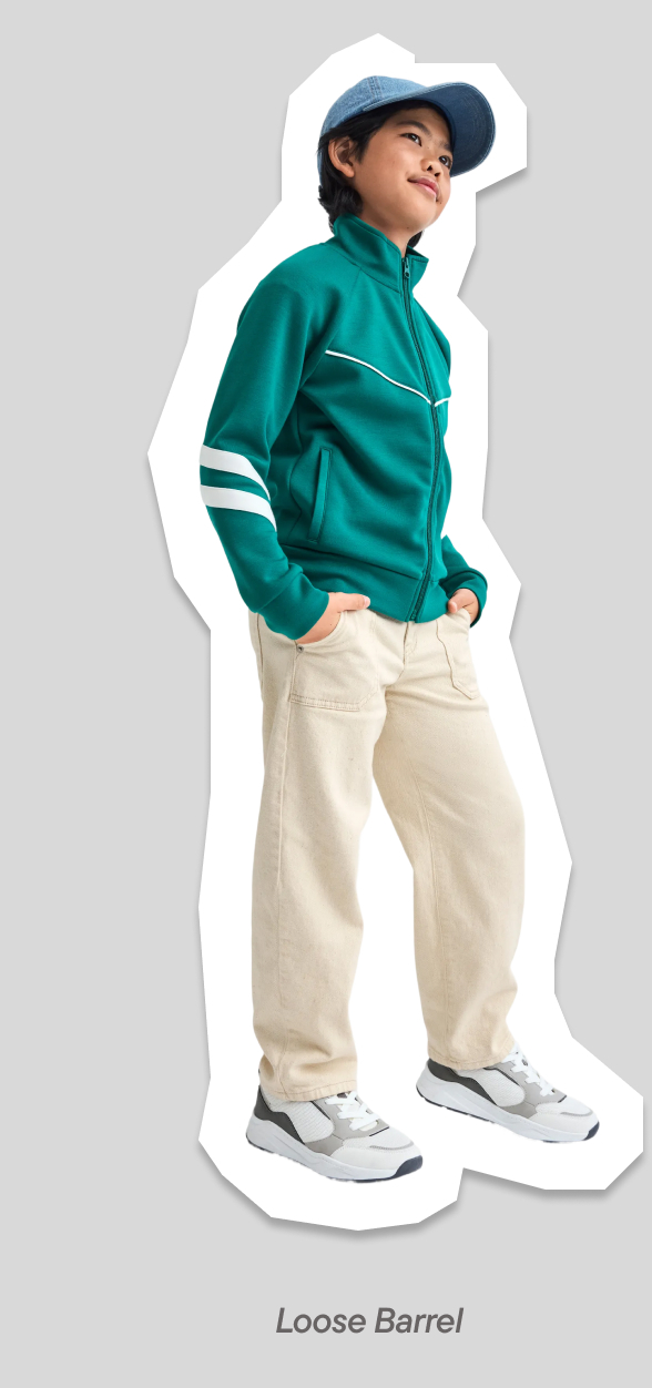 Boys Loose Barrel Jeans