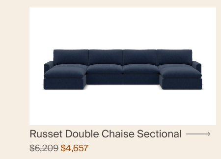Russet 6-Piece Double Chaise Sectional
