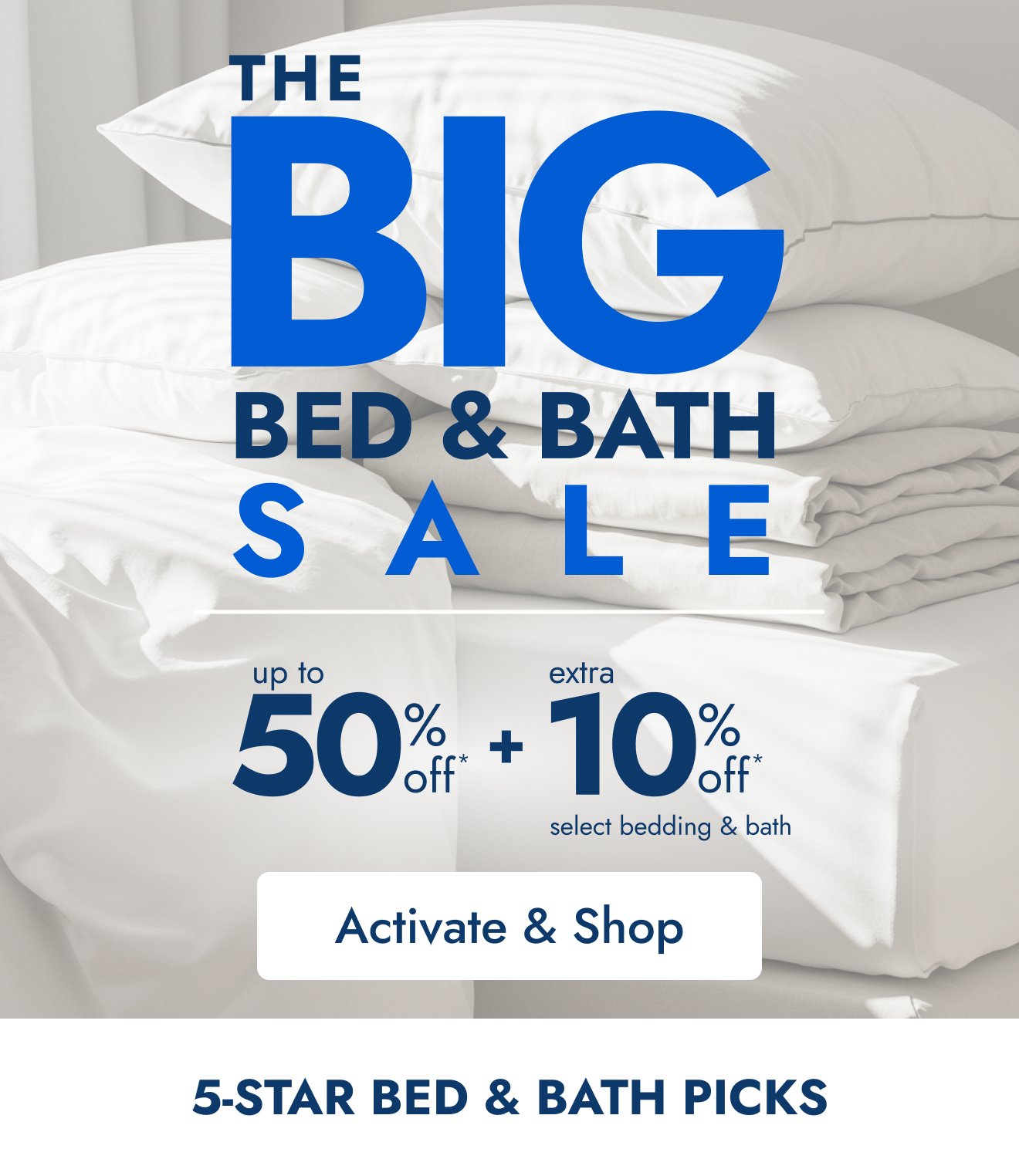 Starts now: Extra 10% off 5-star bedding & bath faves