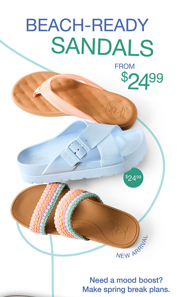 Beach-Ready Sandals From $24.99