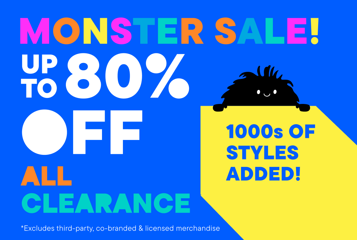 Up to 80% off Clearance + Extra 30% off clearance styles with $60+ purchase