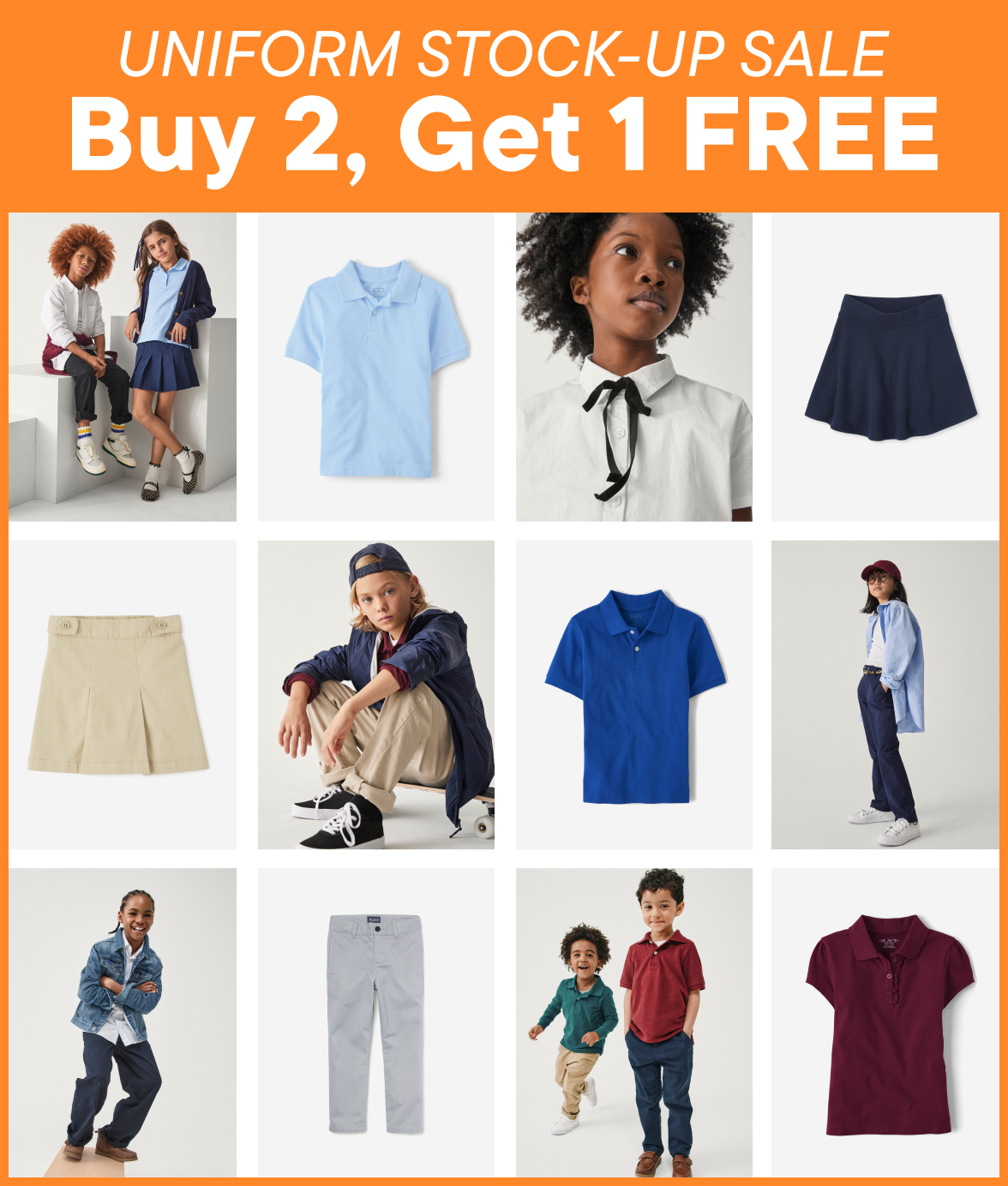 Uniform Stock-Up Sale! Buy 2, Get 1 Free