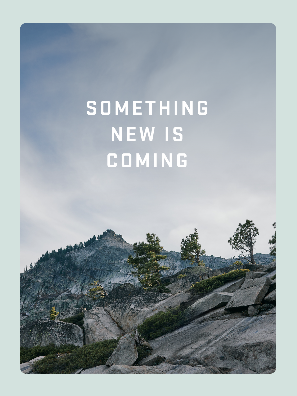 Something New Is Coming